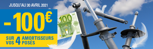 -100€ sur vos 4 amortisseurs posés