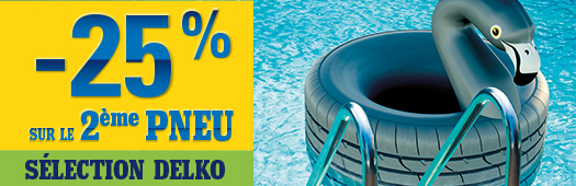 -25% sur le 2ème pneu SÉLECTION DELKO