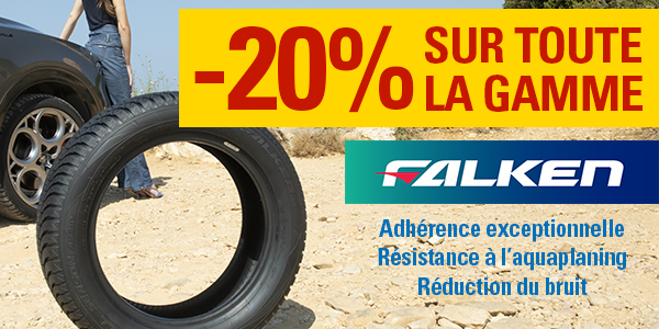 -20% sur toute la gamme pneu FALKEN été / 4 saisons